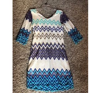 Chevron & Lace Dress